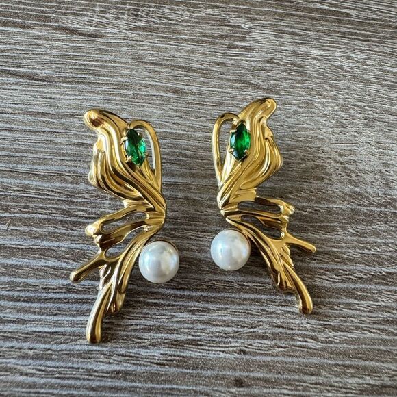 Butterfly Earrings N886 - Picture 2 of 4